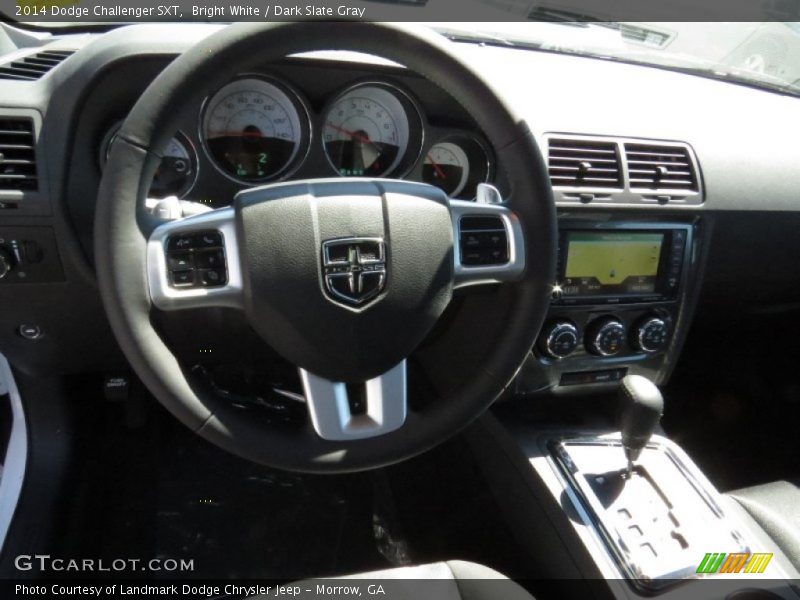 Bright White / Dark Slate Gray 2014 Dodge Challenger SXT