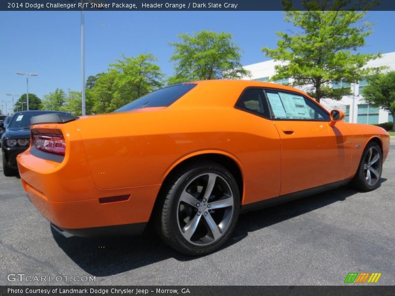 Header Orange / Dark Slate Gray 2014 Dodge Challenger R/T Shaker Package