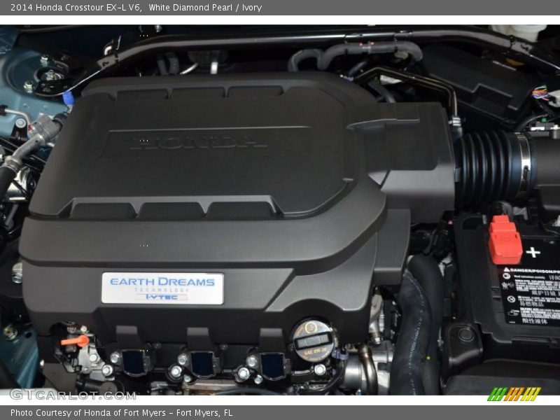 White Diamond Pearl / Ivory 2014 Honda Crosstour EX-L V6