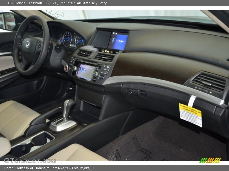 Mountain Air Metallic / Ivory 2014 Honda Crosstour EX-L V6