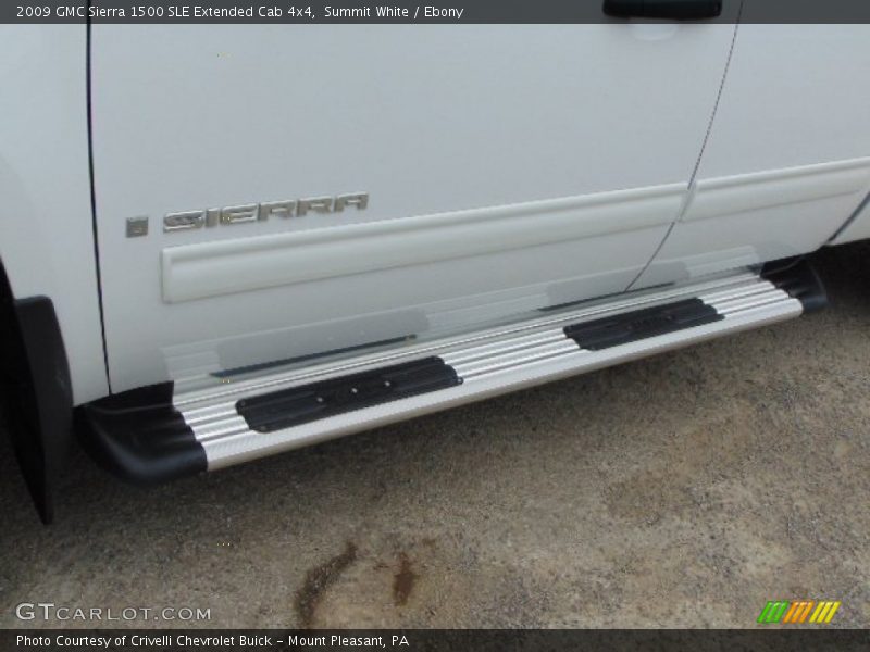 Summit White / Ebony 2009 GMC Sierra 1500 SLE Extended Cab 4x4