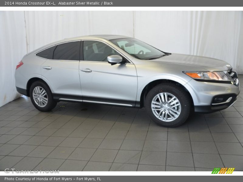 Alabaster Silver Metallic / Black 2014 Honda Crosstour EX-L