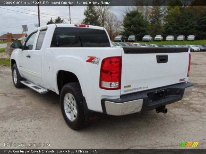 Summit White / Ebony 2009 GMC Sierra 1500 SLE Extended Cab 4x4