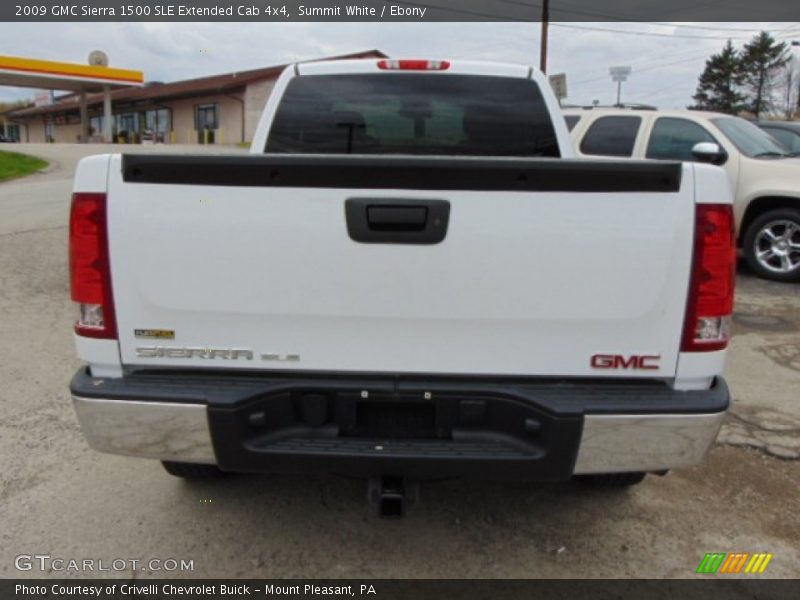 Summit White / Ebony 2009 GMC Sierra 1500 SLE Extended Cab 4x4