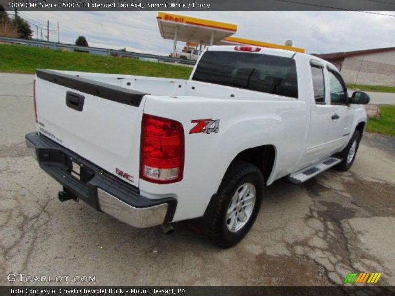 Summit White / Ebony 2009 GMC Sierra 1500 SLE Extended Cab 4x4