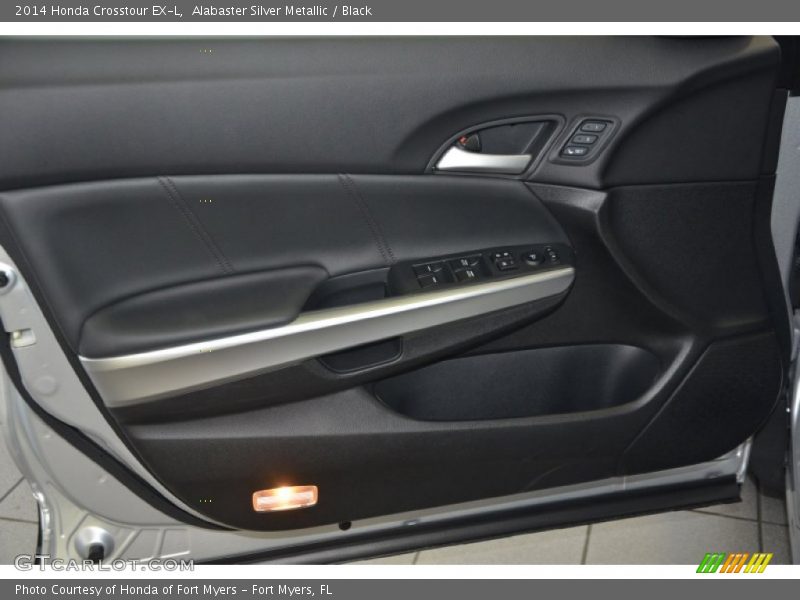Alabaster Silver Metallic / Black 2014 Honda Crosstour EX-L