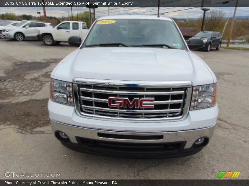 Summit White / Ebony 2009 GMC Sierra 1500 SLE Extended Cab 4x4