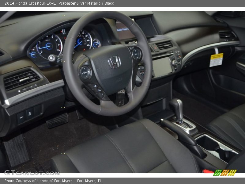 Alabaster Silver Metallic / Black 2014 Honda Crosstour EX-L