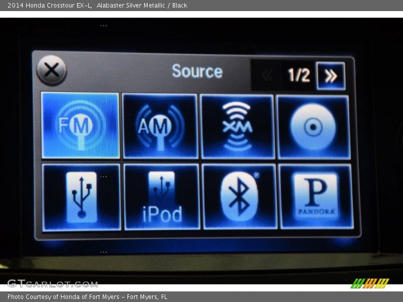 Alabaster Silver Metallic / Black 2014 Honda Crosstour EX-L