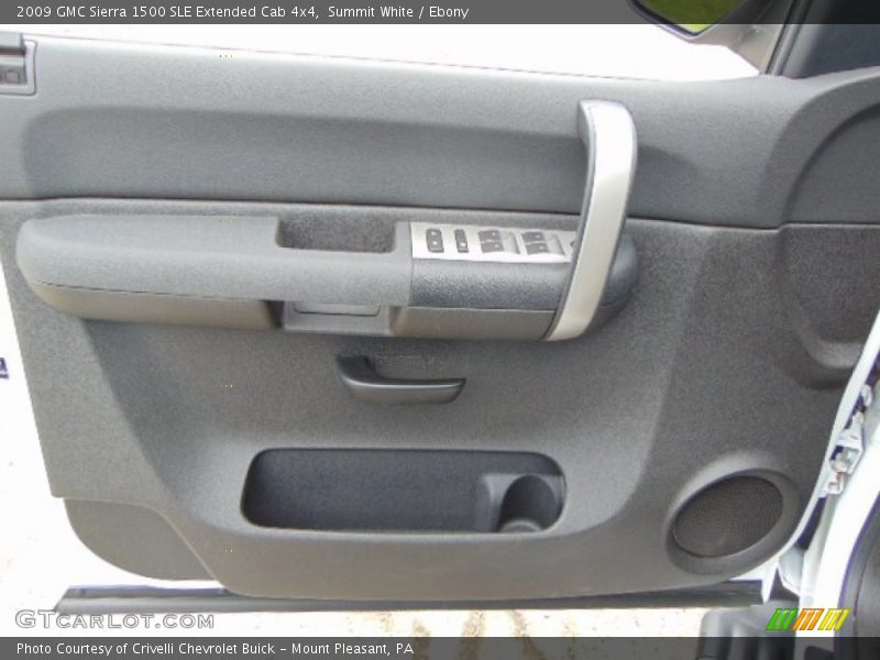 Summit White / Ebony 2009 GMC Sierra 1500 SLE Extended Cab 4x4