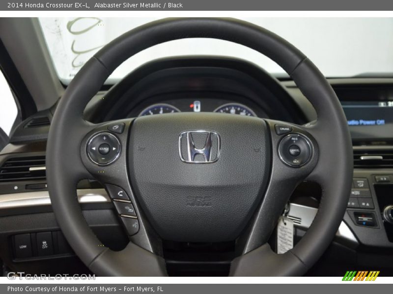 Alabaster Silver Metallic / Black 2014 Honda Crosstour EX-L