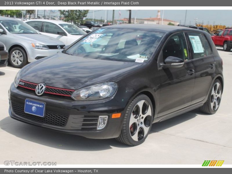 Deep Black Pearl Metallic / Interlagos Plaid Cloth 2013 Volkswagen GTI 4 Door