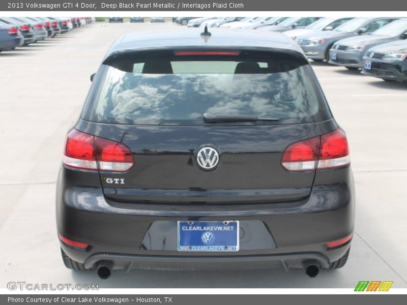 Deep Black Pearl Metallic / Interlagos Plaid Cloth 2013 Volkswagen GTI 4 Door