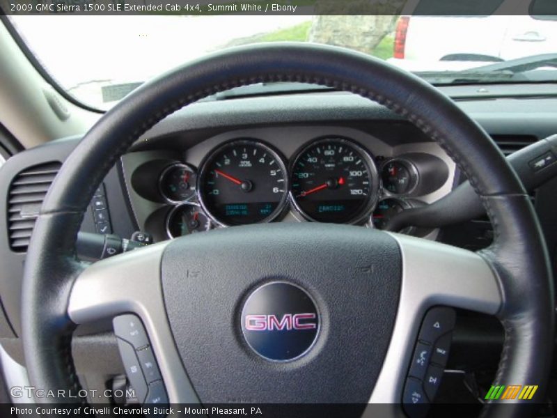 Summit White / Ebony 2009 GMC Sierra 1500 SLE Extended Cab 4x4