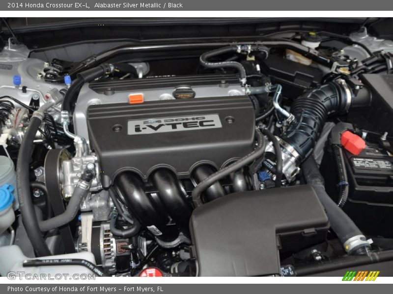 Alabaster Silver Metallic / Black 2014 Honda Crosstour EX-L