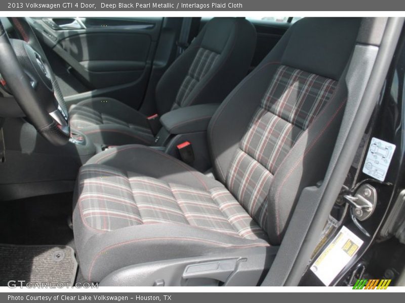 Deep Black Pearl Metallic / Interlagos Plaid Cloth 2013 Volkswagen GTI 4 Door