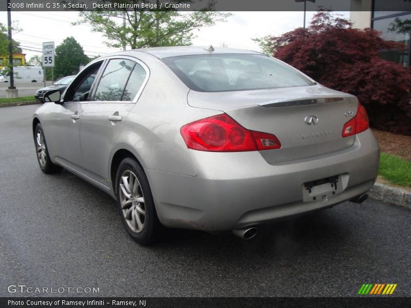 Desert Platinum Beige / Graphite 2008 Infiniti G 35 x Sedan