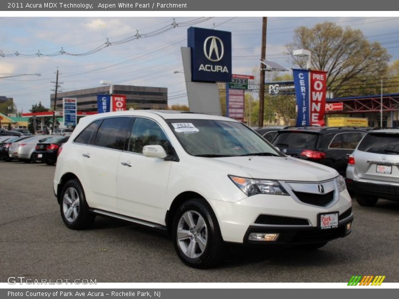 Aspen White Pearl / Parchment 2011 Acura MDX Technology