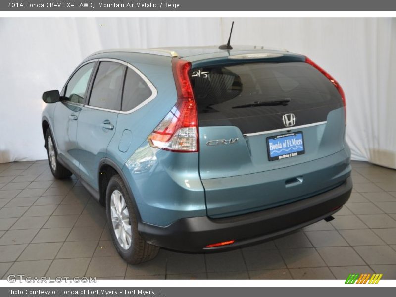 Mountain Air Metallic / Beige 2014 Honda CR-V EX-L AWD