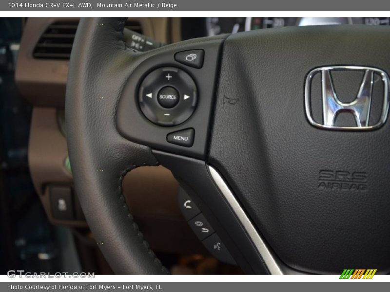 Mountain Air Metallic / Beige 2014 Honda CR-V EX-L AWD