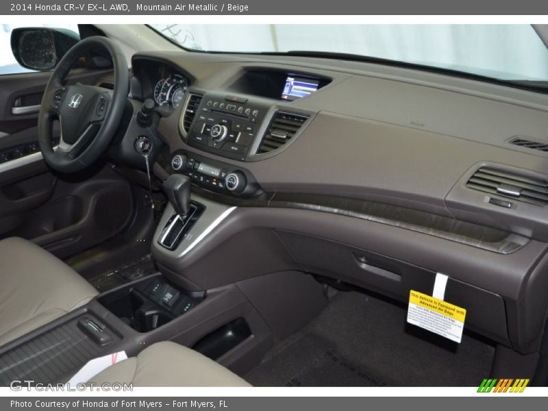 Mountain Air Metallic / Beige 2014 Honda CR-V EX-L AWD