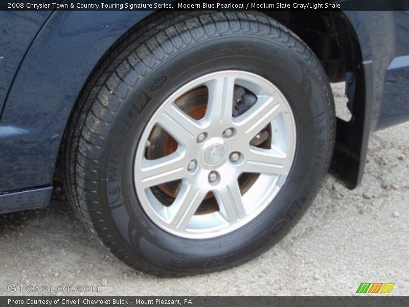 Modern Blue Pearlcoat / Medium Slate Gray/Light Shale 2008 Chrysler Town & Country Touring Signature Series
