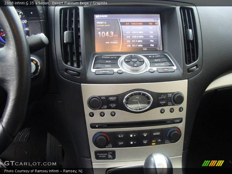 Desert Platinum Beige / Graphite 2008 Infiniti G 35 x Sedan