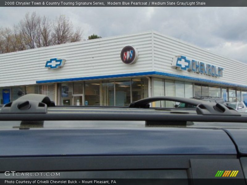 Modern Blue Pearlcoat / Medium Slate Gray/Light Shale 2008 Chrysler Town & Country Touring Signature Series