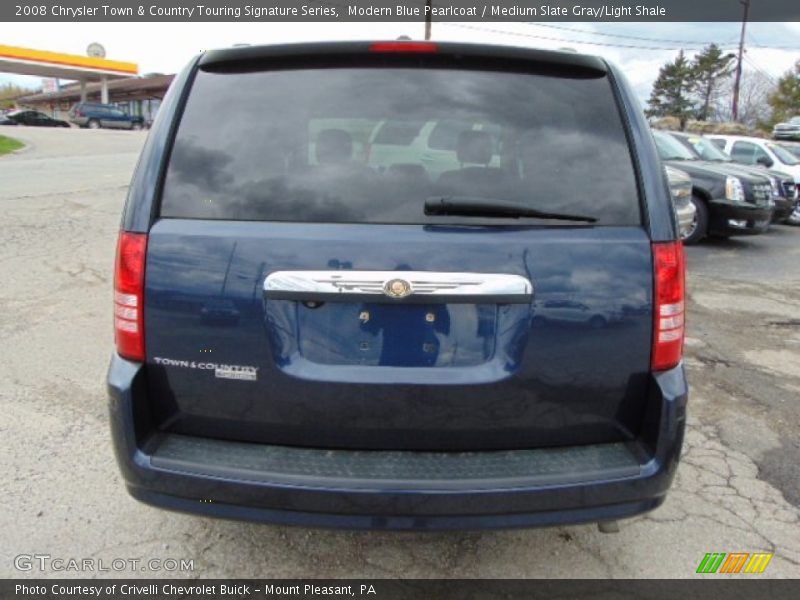 Modern Blue Pearlcoat / Medium Slate Gray/Light Shale 2008 Chrysler Town & Country Touring Signature Series