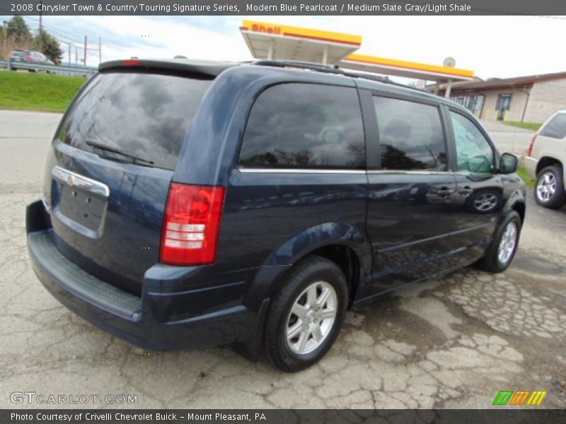 Modern Blue Pearlcoat / Medium Slate Gray/Light Shale 2008 Chrysler Town & Country Touring Signature Series