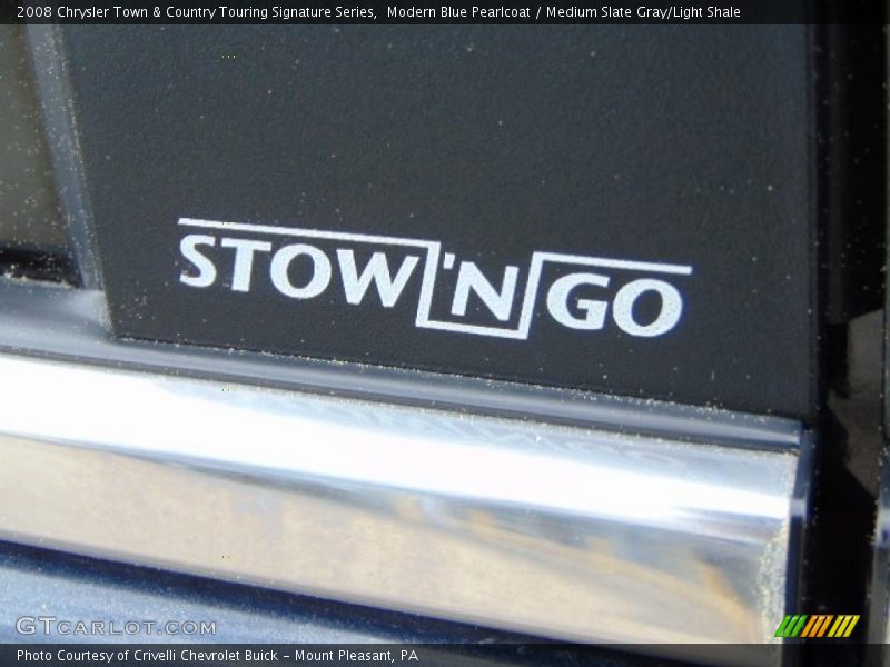 Modern Blue Pearlcoat / Medium Slate Gray/Light Shale 2008 Chrysler Town & Country Touring Signature Series