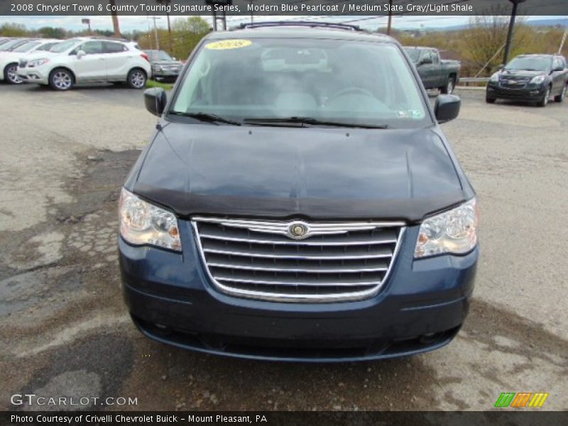 Modern Blue Pearlcoat / Medium Slate Gray/Light Shale 2008 Chrysler Town & Country Touring Signature Series