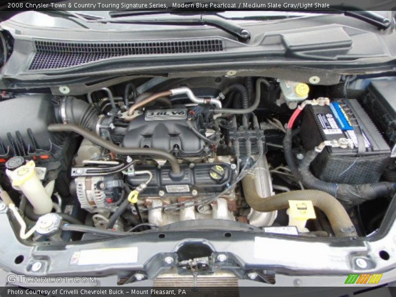 Modern Blue Pearlcoat / Medium Slate Gray/Light Shale 2008 Chrysler Town & Country Touring Signature Series