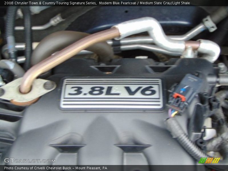 Modern Blue Pearlcoat / Medium Slate Gray/Light Shale 2008 Chrysler Town & Country Touring Signature Series