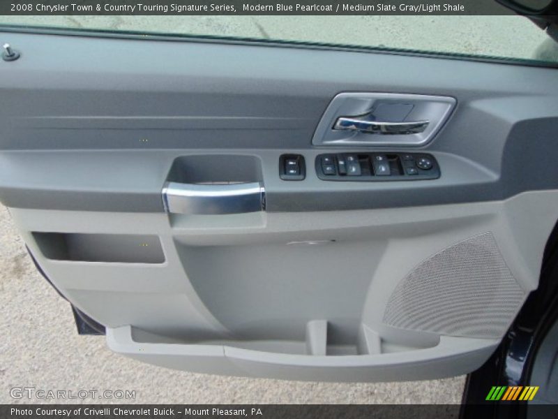 Modern Blue Pearlcoat / Medium Slate Gray/Light Shale 2008 Chrysler Town & Country Touring Signature Series