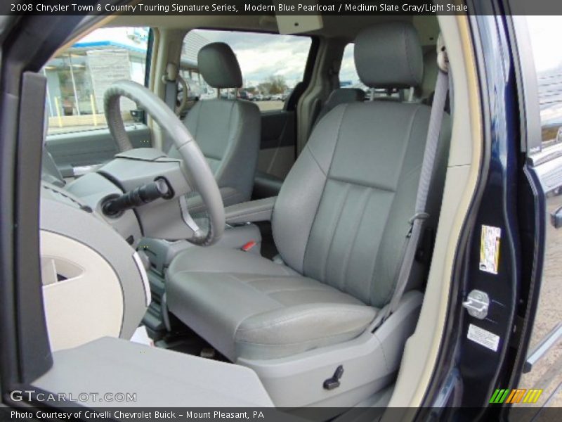 Modern Blue Pearlcoat / Medium Slate Gray/Light Shale 2008 Chrysler Town & Country Touring Signature Series