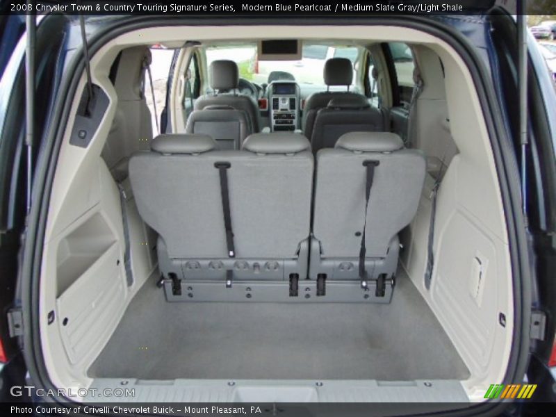 Modern Blue Pearlcoat / Medium Slate Gray/Light Shale 2008 Chrysler Town & Country Touring Signature Series