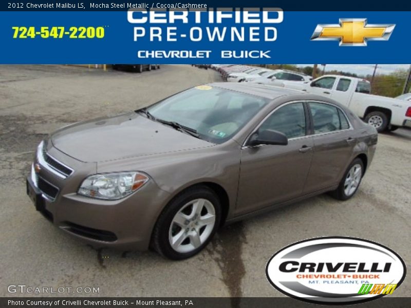 Mocha Steel Metallic / Cocoa/Cashmere 2012 Chevrolet Malibu LS