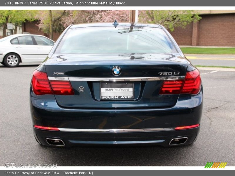 Midnight Blue Metallic / Black 2013 BMW 7 Series 750Li xDrive Sedan