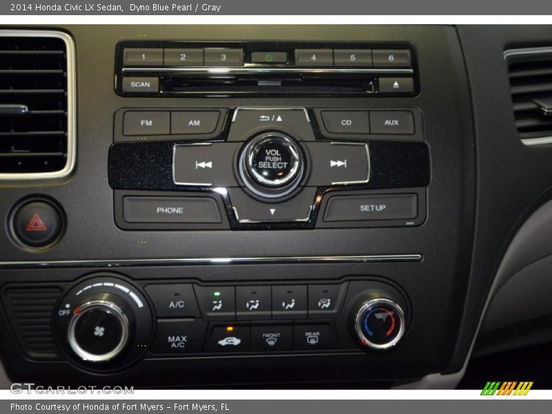Dyno Blue Pearl / Gray 2014 Honda Civic LX Sedan