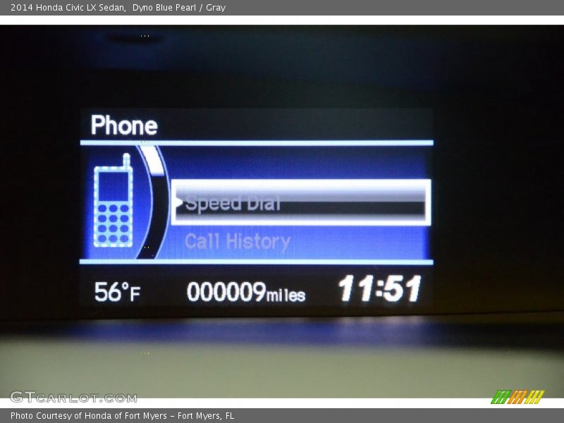 Dyno Blue Pearl / Gray 2014 Honda Civic LX Sedan
