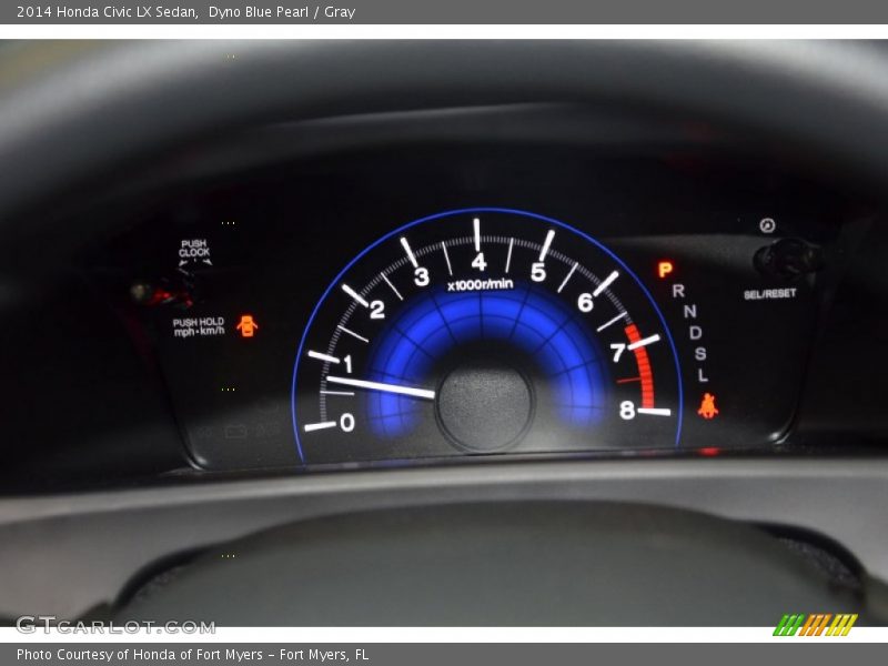 Dyno Blue Pearl / Gray 2014 Honda Civic LX Sedan