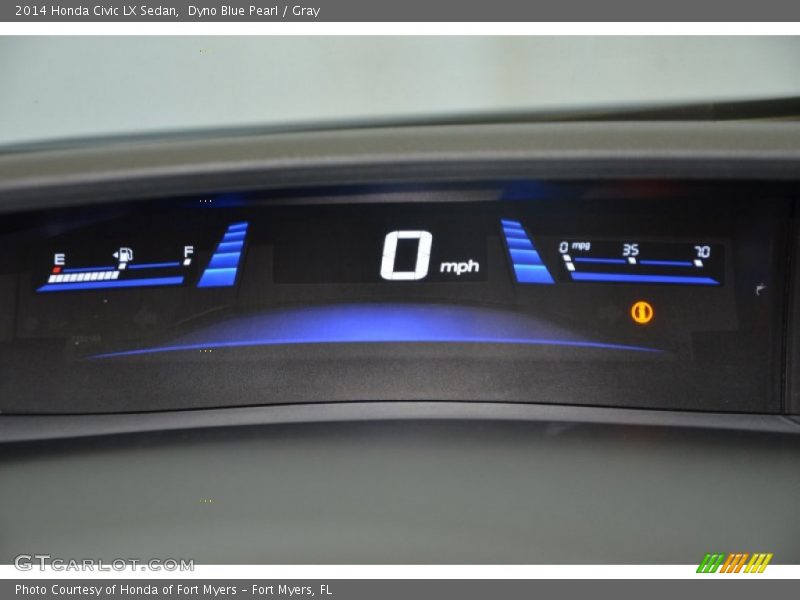 Dyno Blue Pearl / Gray 2014 Honda Civic LX Sedan