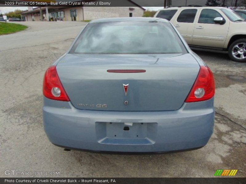 Blue Gold Crystal Metallic / Ebony 2009 Pontiac G6 Sedan