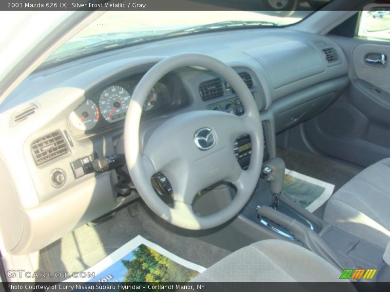 Silver Frost Metallic / Gray 2001 Mazda 626 LX