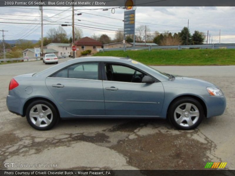 Blue Gold Crystal Metallic / Ebony 2009 Pontiac G6 Sedan