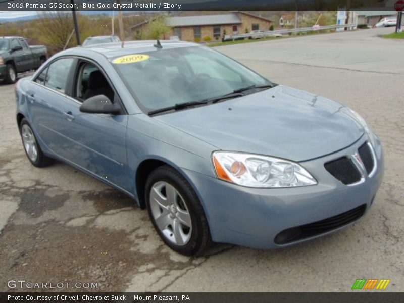 Blue Gold Crystal Metallic / Ebony 2009 Pontiac G6 Sedan