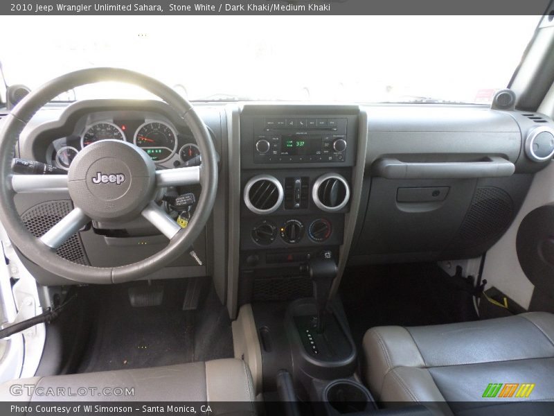 Stone White / Dark Khaki/Medium Khaki 2010 Jeep Wrangler Unlimited Sahara