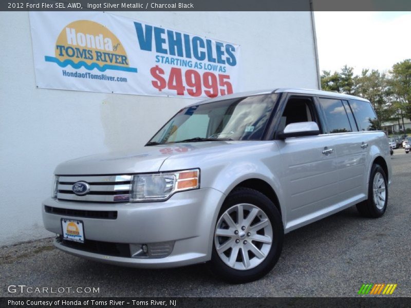 Ingot Silver Metallic / Charcoal Black 2012 Ford Flex SEL AWD