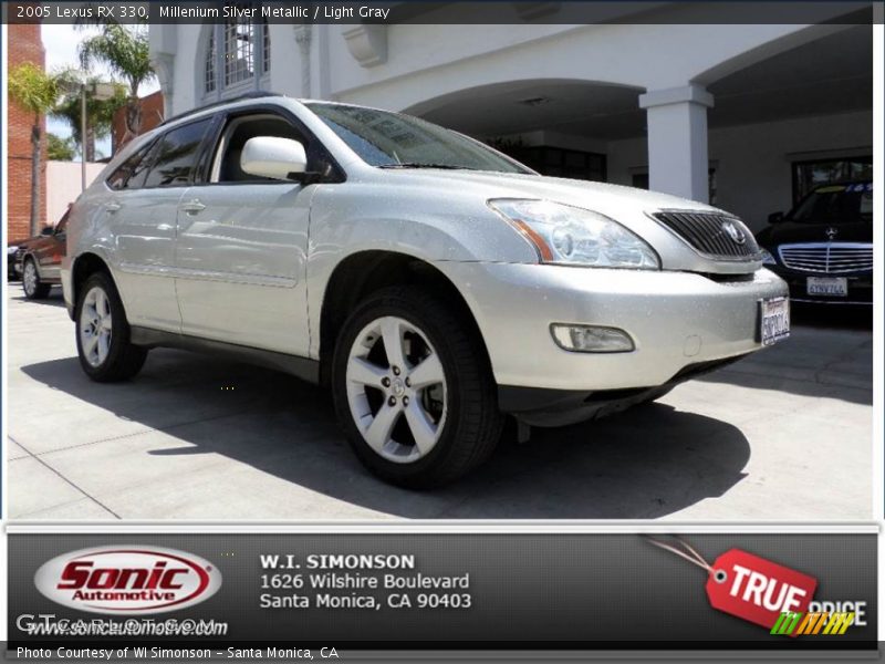 Millenium Silver Metallic / Light Gray 2005 Lexus RX 330